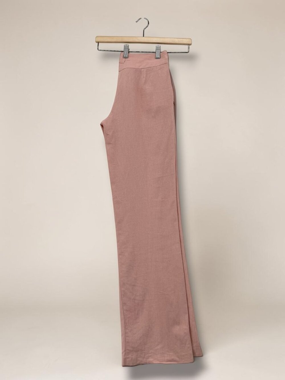 ASOS Blush Pink High-Rise Linen Trousers - Picture 6 of 6
